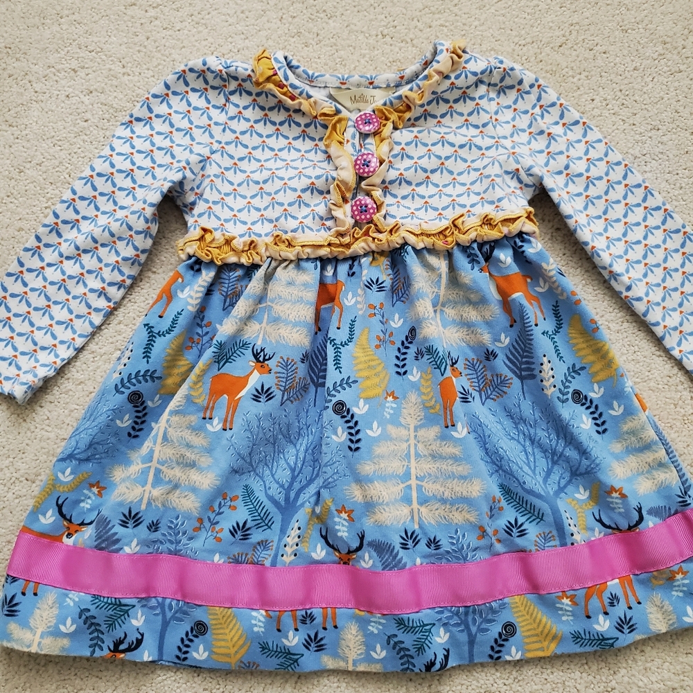 Matilda Jane Hearth and Home Deer Dress sz12-18m